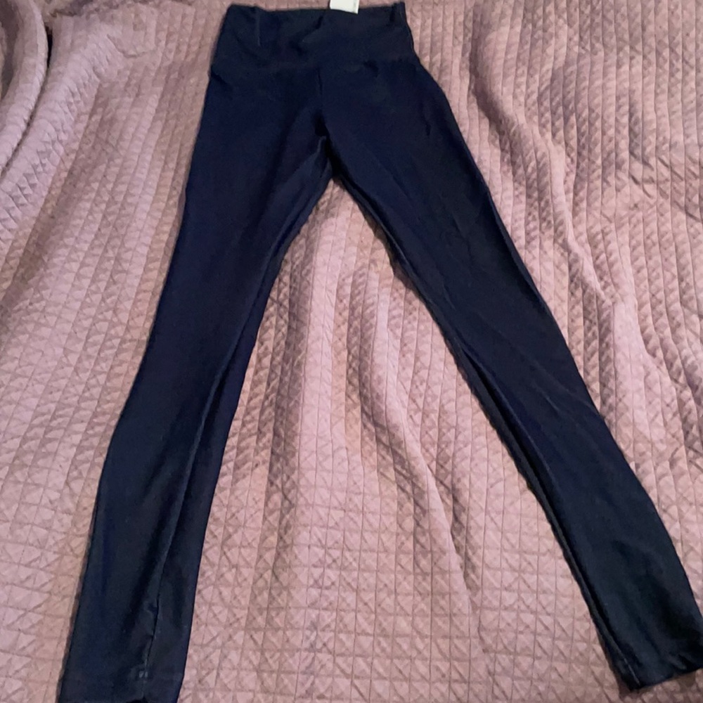 American apparel high waisted faux denim leggings